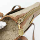 Christian Dior Honeycomb Canvas Hand Bag PVC Beige Gold Auth 171254-10