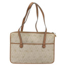 Christian Dior Honeycomb Canvas Hand Bag PVC Beige Gold Auth 171254-2