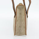 Christian Dior Honeycomb Canvas Hand Bag PVC Beige Gold Auth 171254-4