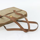 Christian Dior Honeycomb Canvas Hand Bag PVC Beige Gold Auth 171254-7