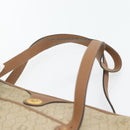 Christian Dior Honeycomb Canvas Hand Bag PVC Beige Gold Auth 171254-8