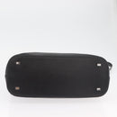 CELINE Hand Bag Leather 2way Black Gold Auth 171255A-11
