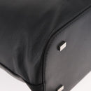CELINE Hand Bag Leather 2way Black Gold Auth 171255A-12