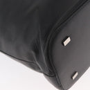 CELINE Hand Bag Leather 2way Black Gold Auth 171255A-14