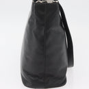 CELINE Hand Bag Leather 2way Black Gold Auth 171255A-5