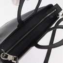 CELINE Hand Bag Leather 2way Black Gold Auth 171255A-6