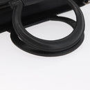 CELINE Hand Bag Leather 2way Black Gold Auth 171255A-7