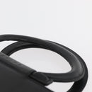 CELINE Hand Bag Leather 2way Black Gold Auth 171255A-8