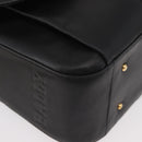 BALLY Shoulder Bag Leather Black Gold Auth 171257A-10