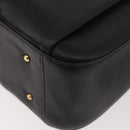 BALLY Shoulder Bag Leather Black Gold Auth 171257A-11