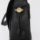 BALLY Shoulder Bag Leather Black Gold Auth 171257A-15