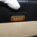 BALLY Shoulder Bag Leather Black Gold Auth 171257A-18