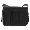 BALLY Shoulder Bag Leather Black Gold Auth 171257A-3