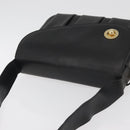 BALLY Shoulder Bag Leather Black Gold Auth 171257A-6