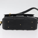 BALLY Shoulder Bag Leather Black Gold Auth 171257A-9