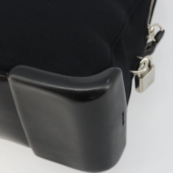 PRADA Sports Tote Bag Nylon Black Silver Auth 171258