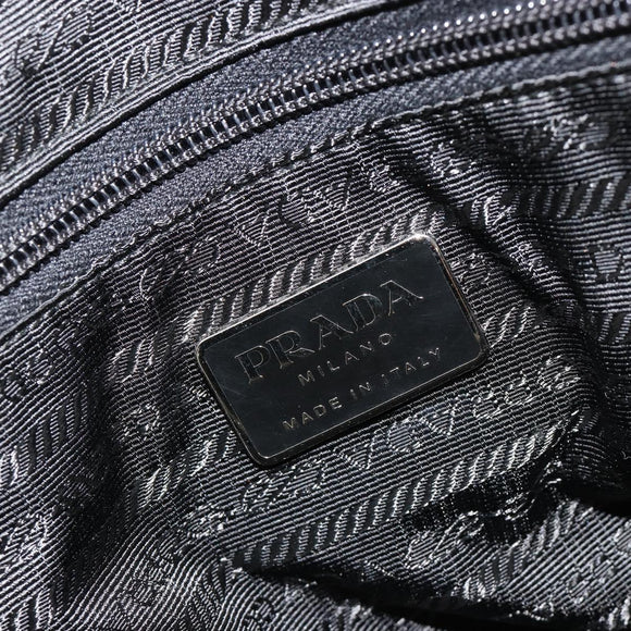 PRADA Sports Tote Bag Nylon Black Silver Auth 171258