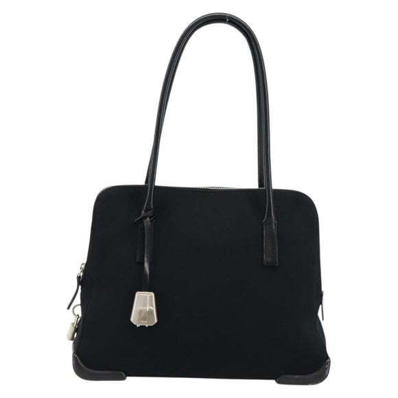 PRADA Sports Tote Bag Nylon Black Silver Auth 171258