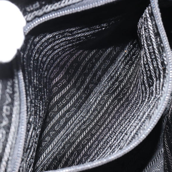 PRADA Sports Tote Bag Nylon Black Silver Auth 171258
