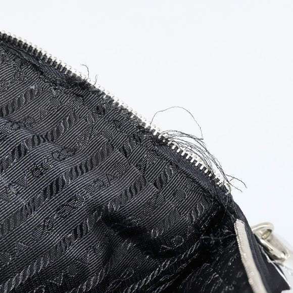 PRADA Sports Tote Bag Nylon Black Silver Auth 171258