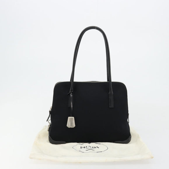 PRADA Sports Tote Bag Nylon Black Silver Auth 171258