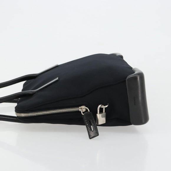 PRADA Sports Tote Bag Nylon Black Silver Auth 171258