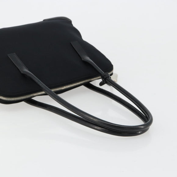 PRADA Sports Tote Bag Nylon Black Silver Auth 171258