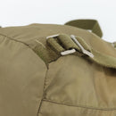 PRADA Rugzak Nylon Khaki Zilver Auth 171259-14