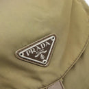 PRADA Rugzak Nylon Khaki Zilver Auth 171259-18