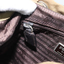 PRADA Rugzak Nylon Khaki Zilver Auth 171259-23