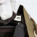 PRADA Rugzak Nylon Khaki Zilver Auth 171259-26