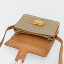 CELINE Macadam Canvas Horse Carriage Shoulder Bag PVC Beige Gold Auth 171260A-15