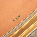CELINE Macadam Canvas Horse Carriage Shoulder Bag PVC Beige Gold Auth 171260A-16