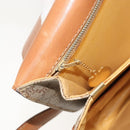 CELINE Macadam Canvas Horse Carriage Shoulder Bag PVC Beige Gold Auth 171260A-21