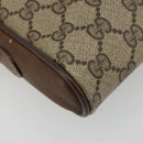 GUCCI GG Supreme Web Sherry Line Tas PVC Beige Goud 116 02 089 Auth 171261-15