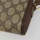 GUCCI GG Supreme Web Sherry Line Tas PVC Beige Goud 116 02 089 Auth 171261-16