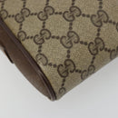 GUCCI GG Supreme Web Sherry Line Tas PVC Beige Goud 116 02 089 Auth 171261-17