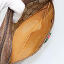 GUCCI GG Supreme Web Sherry Line Tas PVC Beige Goud 116 02 089 Auth 171261-11