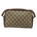 GUCCI GG Supreme Web Sherry Line Tas PVC Beige Goud 116 02 089 Auth 171261-2