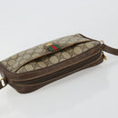 GUCCI GG Supreme Web Sherry Line Tas PVC Beige Goud 116 02 089 Auth 171261-6