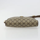 GUCCI GG Supreme Web Sherry Line Tas PVC Beige Goud 116 02 089 Auth 171261-5
