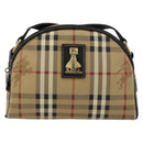 Burberrys Nova Check Shoulder Bag PVC Beige Gold Auth 171262-13