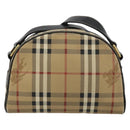 Burberrys Nova Check Shoulder Bag PVC Beige Gold Auth 171262-2