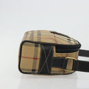 Burberrys Nova Check Shoulder Bag PVC Beige Gold Auth 171262-3