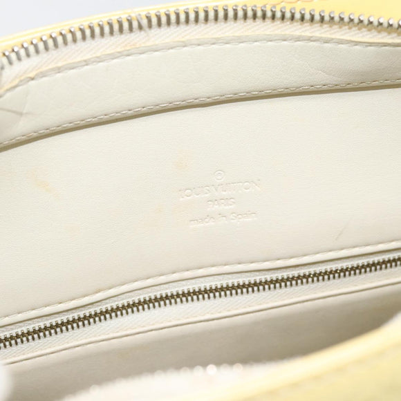 LOUIS VUITTON Monogram Vernis Houston Hand Bag Perle M91342 LV Auth 171265