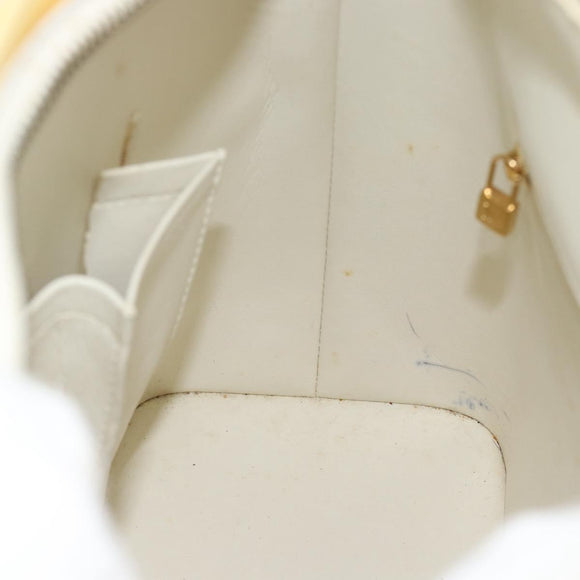 LOUIS VUITTON Monogram Vernis Houston Hand Bag Perle M91342 LV Auth 171265