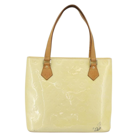 LOUIS VUITTON Monogram Vernis Houston Hand Bag Perle M91342 LV Auth 171265