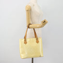 LOUIS VUITTON Monogram Vernis Houston Hand Bag Perle M91342 LV Auth 171265-23