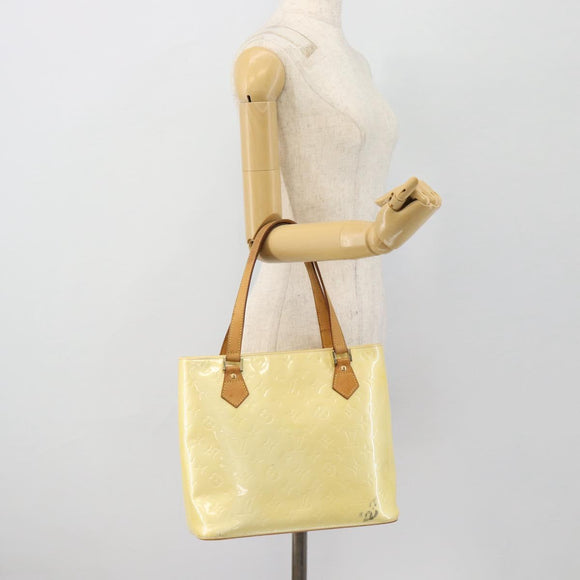 LOUIS VUITTON Monogram Vernis Houston Hand Bag Perle M91342 LV Auth 171265