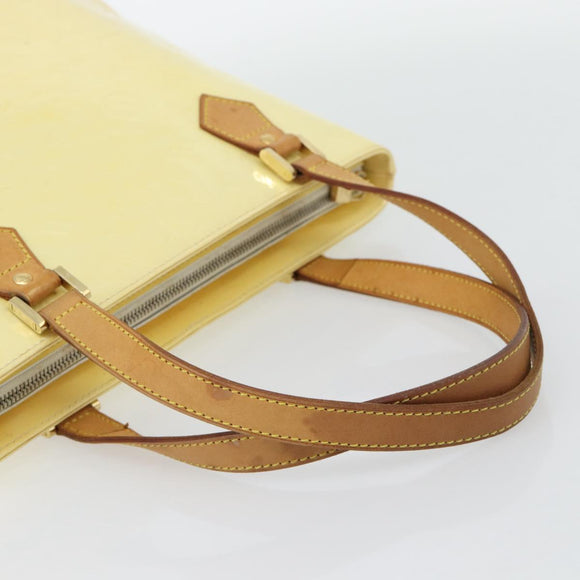 LOUIS VUITTON Monogram Vernis Houston Hand Bag Perle M91342 LV Auth 171265